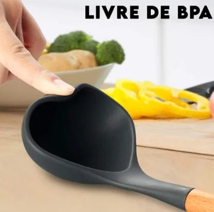 Kit de Utensílios de Cozinha de Silicone com 12 peças